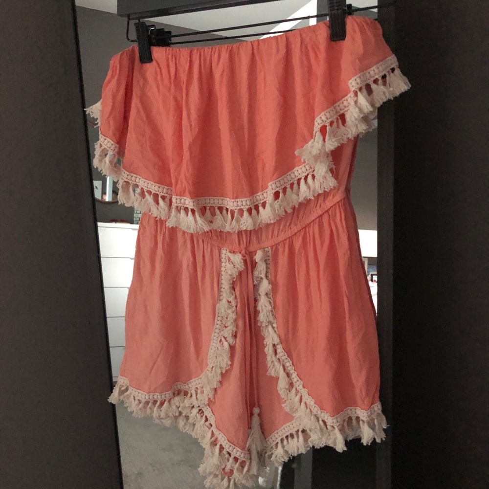 strapless romper
